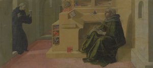 聖アウグスティヌスの研究（バルバドリ祭壇画のプレデラ） 作： Fra Filippo Lippi